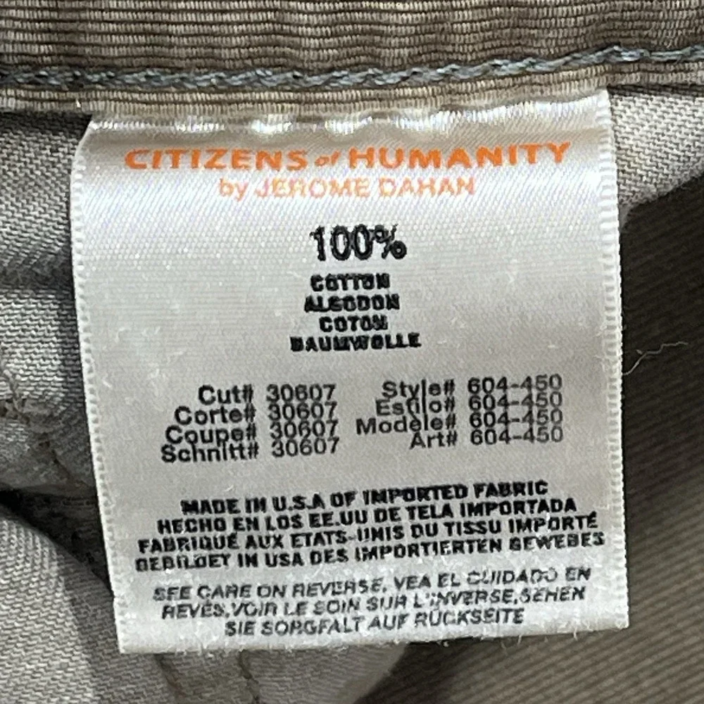 Citizens of Humanity Vintage USA Made Sid Texture Striped Jeans. Cord Look 32x33 - Picture 11 of 12